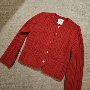 Abercrombie & Fitch Vibrant Red Knit Sweater